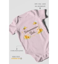 Babannesinin Balı Kısa Kollu Bebek Body %100 Pamuk
