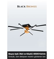 Nova 8 Bronz LED Tavan Avize – Kumandalı Dim Edilebilir – Aşağı Işık