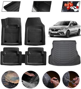 Renault Symbol 2008-2012 Uyumlu Paspas Araca Özel Bagaj Havuzu MBS Siyah