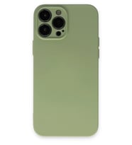 iPhone 13 Pro Kılıf Nano içi Kadife Silikon - Yeşil