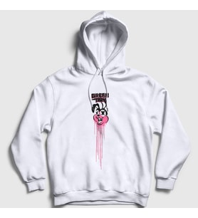 Presmono Unisex Beyaz Bunny Green Day Kapüşonlu Sweatshirt 55608tt