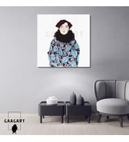 Kare Kanvas Tablo Ünlü Eserler Gustav Klimt Johanna Staude Portresi