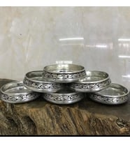 DMT Gaziantep Bakır 6'lı Kahvaltı Tabağı Seti Kahvaltı Kasesi  Çerezlik Seti El İşlemesi ÇAP:10 CM