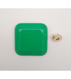 Angel Çanta Aksesuar 7 cm Kare Akrilikli Yeşil Renk Light Gold Mıknatıslı Kilit