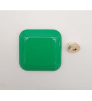 Angel Çanta Aksesuar 7 cm Kare Akrilikli Yeşil Renk Light Gold Mıknatıslı Kilit
