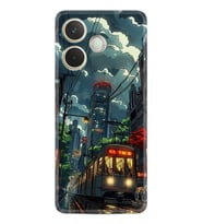 Oppo A5 Pro 5G Kılıf Boutique Baskılı Resimli Train Pcode -049