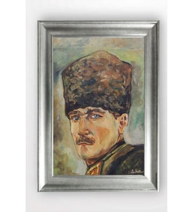 Gümüş Çerçeveli Atatürk Tablo cv1049