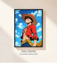 One Piece Luffy 3D Tablo 15×20 cm