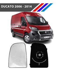 Ducato - Boxer - Jumper 2006 Sonrası Yan Ayna Camı Mekanik Üst Büyük - Sol