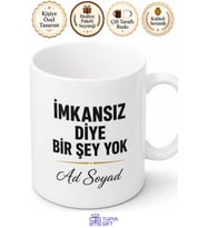 Motivasyon Sözlü İmkansız Diye Bir Şey Yok Başarı Kupası Hediye Bardak