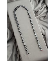 Hematit Doğal Taş Parlak Füme Taç Kesim 8mm Dizi [AA]