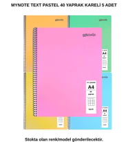 TEXT Pastel Defter A4 40 Yaprak Kareli 5 Adet