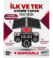 Avenir AV-S446 4 Kameralı 3 Ptz'li Güneş Enerjili AOV E-Sim 4G Solar Akıllı Kamera Her Kamera 3mp