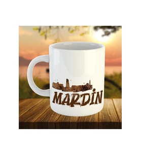 Şehir Porselen Kupa - Mardin (Beyaz)