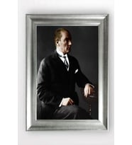 Gümüş Çerçeveli Atatürk Tablo a643