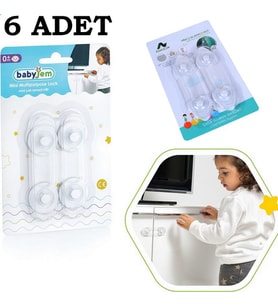 Mini Çok Amaçlı Çocuk Emniyet Kilidi Çekmece Dolap Kilidi 6 Adet Çok Amaçlı Çocuk Emniyet Kilidi
