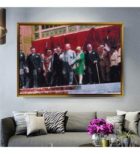 Altın Çerçeveli dekoratif tablo l1228 (Gold)