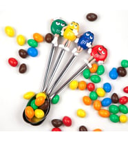 m&m çikolata bonibon 4 adet tatlı kaşığı sunum kaşığı şeker kaşığı