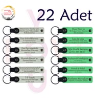 Beyaz & Fıstık Yeşili, Şirket Yıl Dönümüne Anlamlı Hediye, 22’li Set, Tarih ve İsimli Deri Hatıra