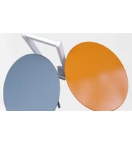 Zigon Çanta 90117 Sehpa Oval Model 2li Tk Ahşap Mdf Hardal-Gri Renk Uyum El Yapım