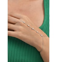 Gümüş rodyumlu zirkon taşlı kuzey yıldızı şahmeran SGTL13037RODAJ