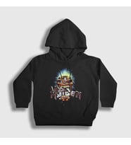 Presmono Unisex Çocuk Siyah Eat Iron Maiden Kapüşonlu Sweatshirt 85558tt