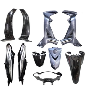 Yamaha Crypton C8 Uyumlu Kaporta Seti 10 Parça Siyah (2010-2014)