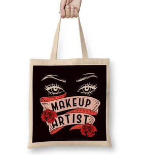 Make Up Artist Beauty Salon Cosmetologist Lipstick Cosmetics Bez Çanta Uzun Saplı