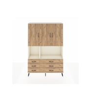 Arges Gardrop 6 Raflı 6 Çekmeceli 3 Kapaklı 132x30x195 Aytaşı-Çam