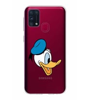 Samsung Galaxy M31 Kapak Donald Duck Tasarımlı Şeffaf Silikon Kılıf