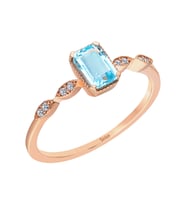 Sirius Pırlanta ve Mavi Topaz Taşlı Aqua Yüzük 0717R0317