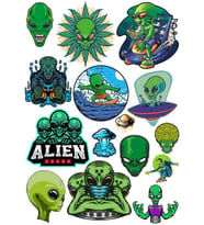 Uzaylılar Sticker Set 7 15 Parça Telefon, Tablet, Defter, Laptop Sticker