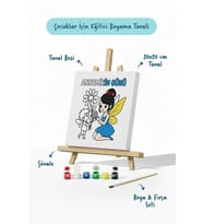 Annemizin Günü Temalı Eğitici Boyama Tuvali – Şövaleli Set 20x20 cm