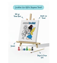 Annemizin Günü Temalı Eğitici Boyama Tuvali – Şövaleli Set 20x20 cm