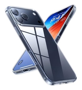 Coverzone iPhone 17 Pro ?le Uyumlu K?l?f Crystal Clear ?nce Hissiyat Sararma Yapmayan Slot ve Logo G�steren Tu?lara Rahat Eri?im, Sert Plastik ?effaf ?phone 17 Pro ?le Uyumlu K?l?f