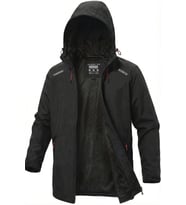 Ghassy Co.Erkek Rüzgarlık/Yağmurluk Outdoor Omuz Detaylı Mevsimlik Füme Spor Ceket (Siyah)