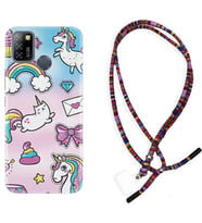 INFINIX Smart 4 5 6 Zero 8 S5 Pro Kılıf Boyun Asklı Rasta Silikon Unicorn Mektup 1800