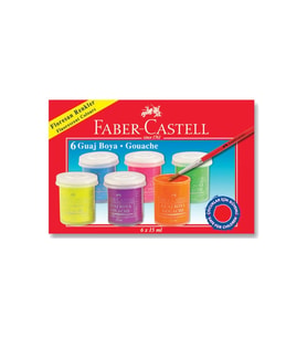 Faber Castell - 6'Lı Guaj Boya 15 Ml
