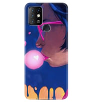 INFINIX Hot 8 9 10 11S Hot 10 Play 10T Kılıf Desemli Silikon Sakız ve Kız 1767