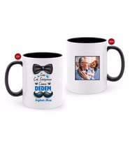 BK Gift Kişiye Özel Canım Dedem Tasarımlı Fotoğraflı Siyah Beyaz Kupa Bardak-2