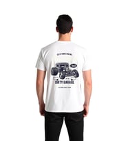 Erkek Retro Hot Rod Garaj Baskılı Pamuklu Tişört Vintage Otomobil Tasarımı Rahat Kesim Günlük Modern