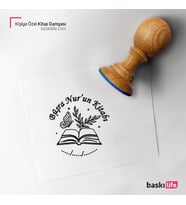 Çiçek Kişiye Özel Kitap Damgası Kitap Mührü Kaşe Kitap Mühür Özel Damga 394