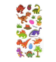 Sticker Kabartmalı Stiker Defter, Planlayıcı Etiket (lrf-001) - 17X9 cm - Dinazor, Bebek Dinozor