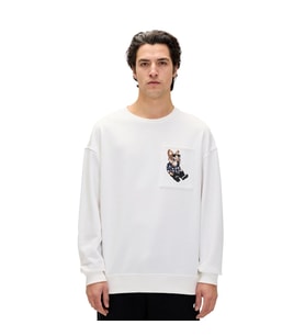 Bad Bear 24.02.12.015 Javed Crewneck Sweatshirt Beyaz