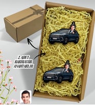 BK Gift Hediye Kutulu Kişiye Özel Erkek TOGG Figürlü Plakalı Ahşap Karikatür Anahtarlık, TOGG Anahtarlık, TOGG, Araç 2'li Ahşap Anahtarlık-2