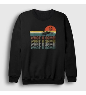 Presmono Unisex Siyah What A Save Oyun Rocket League Sweatshirt 494151tt
