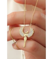 925 Ayar Gold Gümüş Aşk Kolye
