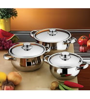 Gülsan Milenyum 6 Parça Tencere Seti Çelik Kapak 12-14-16 Cm