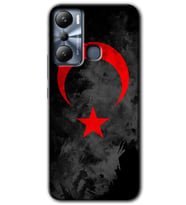 İnfinix Hot 20i Kılıf HD Desen Baskılı Kılıf - Black Ayyıldız