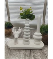Cottonova C45 Dekoratif Vazo, Mumluk ve Geyik Figürü